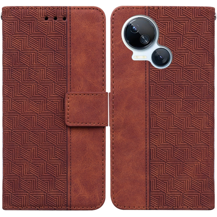 Geometric Embossed Leather Phone Case, For Tecno Camon 20 Pro 5G, For Tecno Pova 5, For Tecno Spark 10 5G, For Tecno Spark 10 Pro
