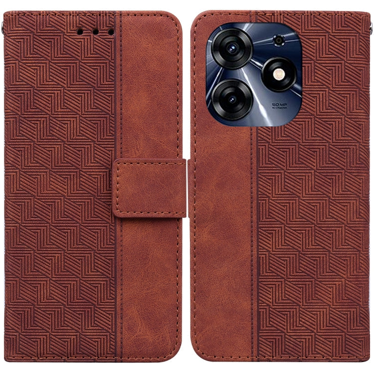 Geometric Embossed Leather Phone Case, For Tecno Camon 20 Pro 5G, For Tecno Pova 5, For Tecno Spark 10 5G, For Tecno Spark 10 Pro