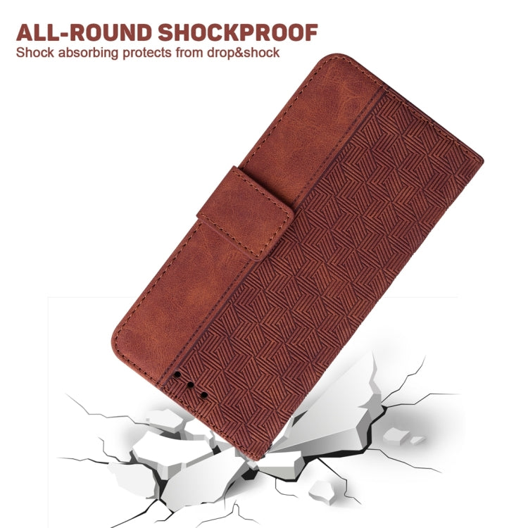 Geometric Embossed Leather Phone Case, For Tecno Spark 10 / Spark 10C