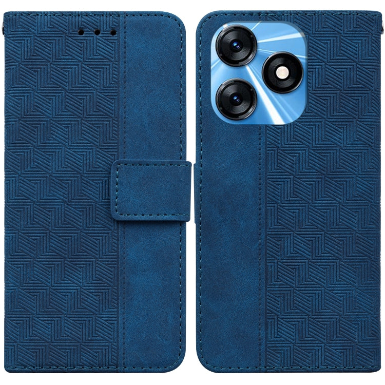 Geometric Embossed Leather Phone Case, For Tecno Spark 10 / Spark 10C