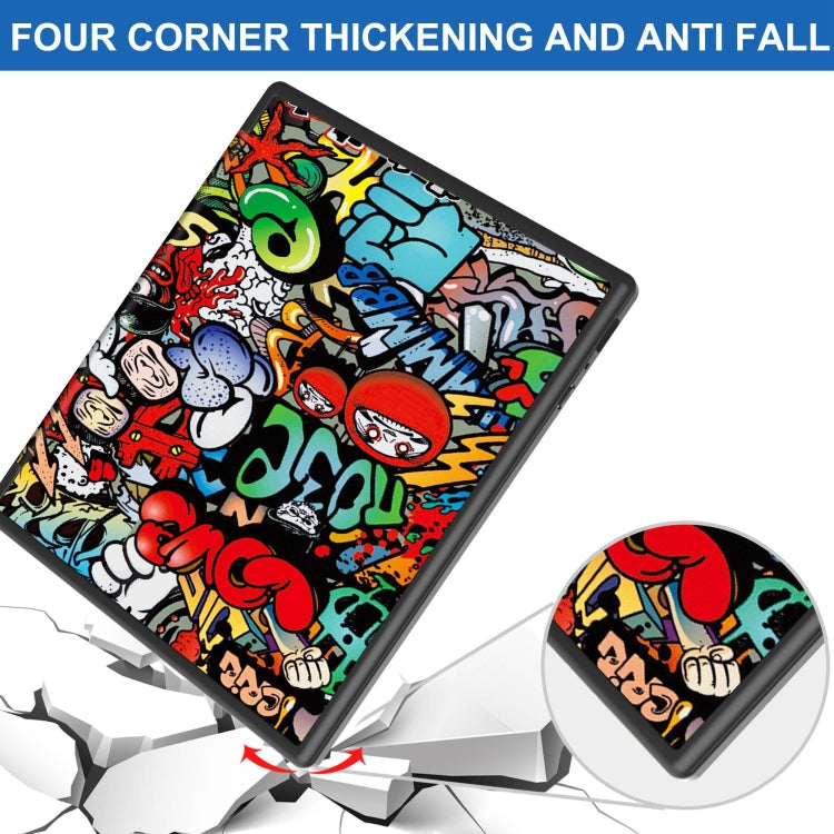 Painted Deformation TPU Leather Smart Tablet Case, For Kobo Elipsa 2E