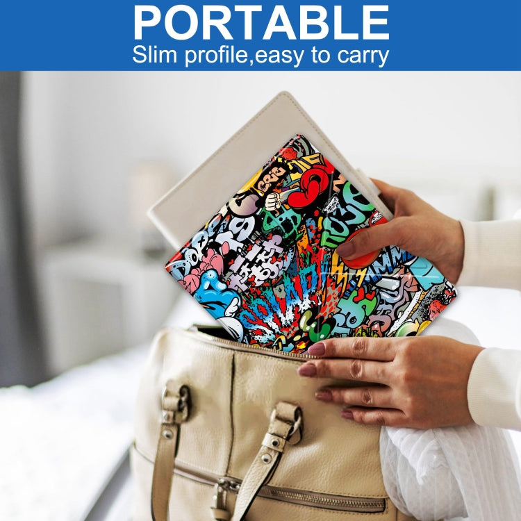 Painted Deformation TPU Leather Smart Tablet Case, For Kobo Elipsa 2E