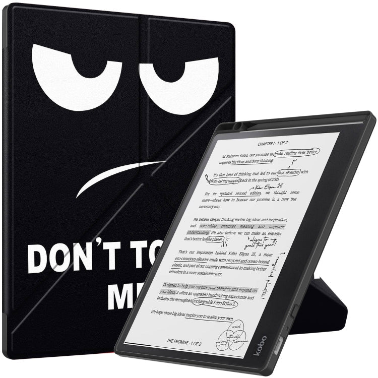 Painted Deformation TPU Leather Smart Tablet Case, For Kobo Elipsa 2E