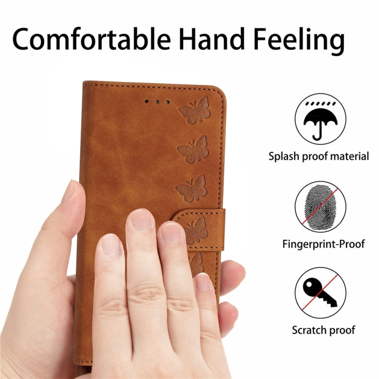 Seven Butterflies Embossed Leather Phone Case, For iPhone 14 Pro Max, For iPhone 13 Pro Max, For iPhone 13 Pro, For iPhone 13