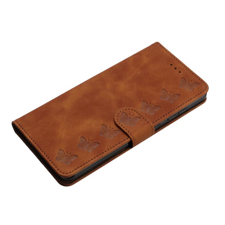 Seven Butterflies Embossed Leather Phone Case, For iPhone Air, For iPhone 16 Pro Max, For iPhone 16 Pro, For iPhone 16 Plus