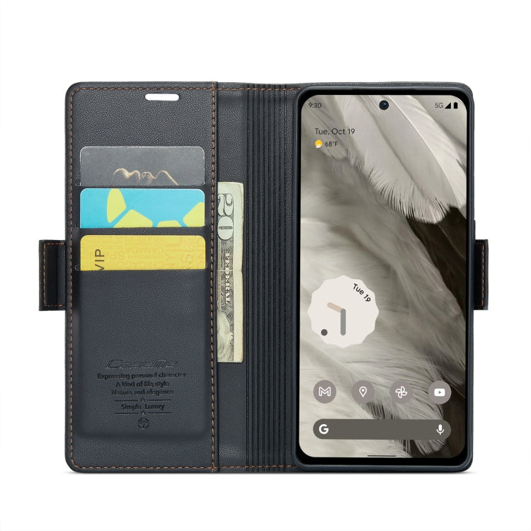 CaseMe 023 Butterfly Buckle Litchi Texture RFID Anti-theft Leather Phone Case, For Google Pixel 8, For Google Pixel 7a