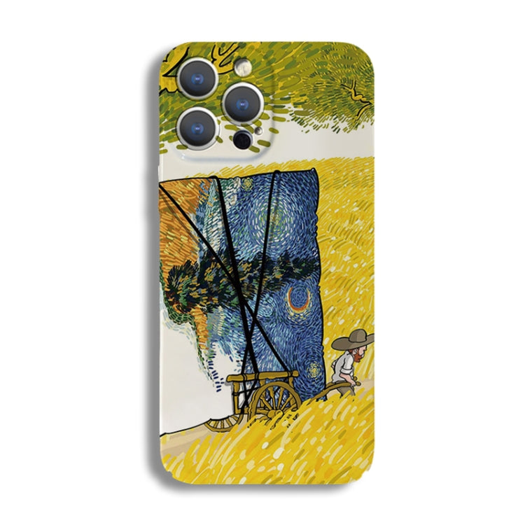 Precise Hole Oil Painting Pattern PC Phone Case, For iPhone 14 Plus, For iPhone 14