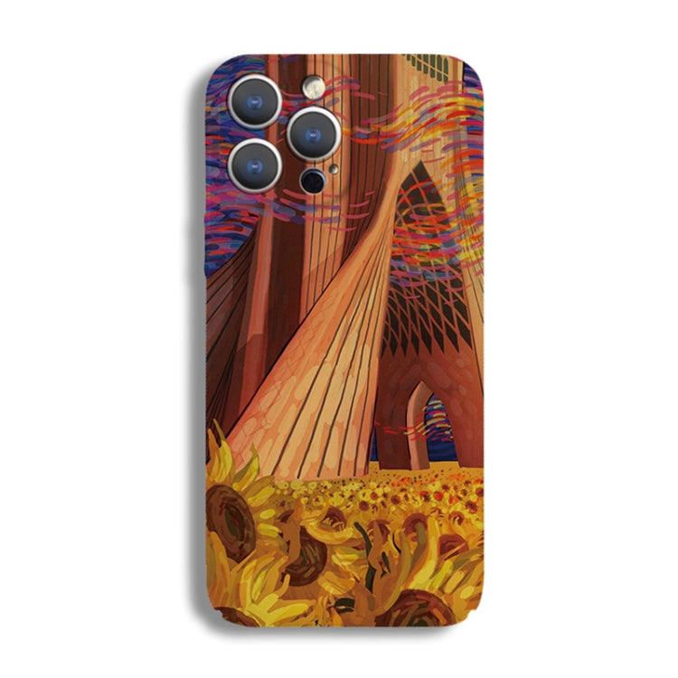 Precise Hole Oil Painting Pattern PC Phone Case, For iPhone 14 Plus, For iPhone 14