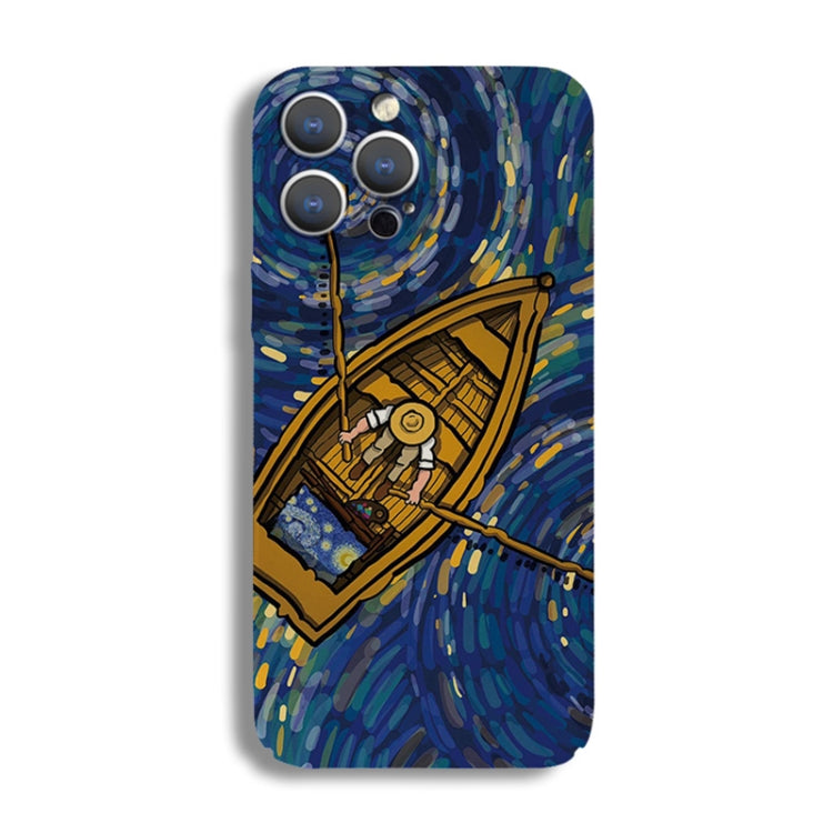 Precise Hole Oil Painting Pattern PC Phone Case, For iPhone 13 Pro, For iPhone 13