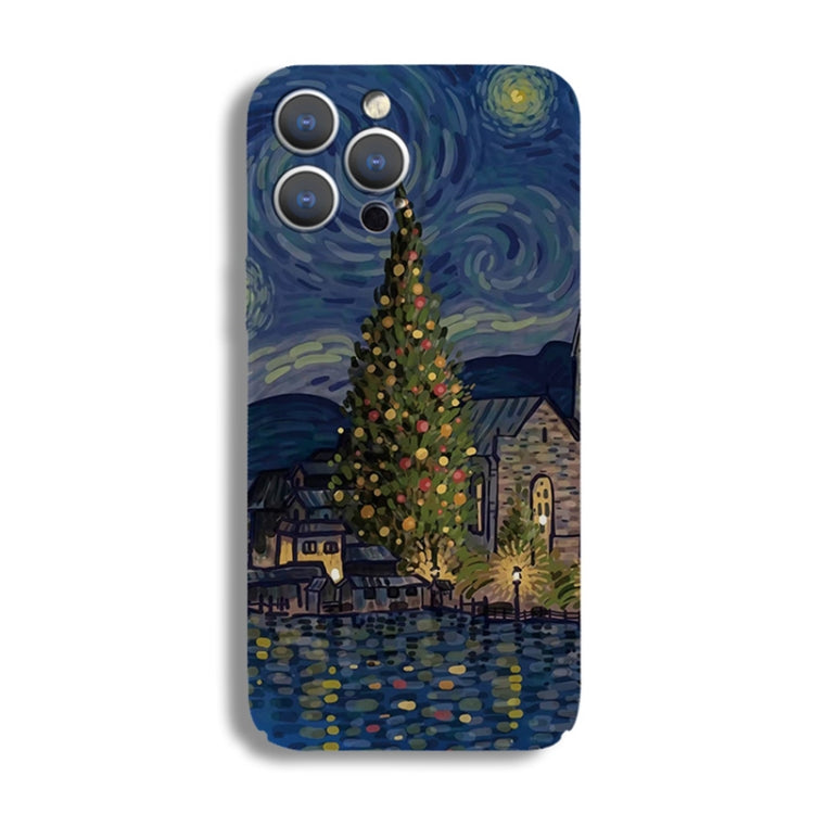 Precise Hole Oil Painting Pattern PC Phone Case, For iPhone SE 2022 / 2020 / 8 / 7, For iPhone 13 Pro Max