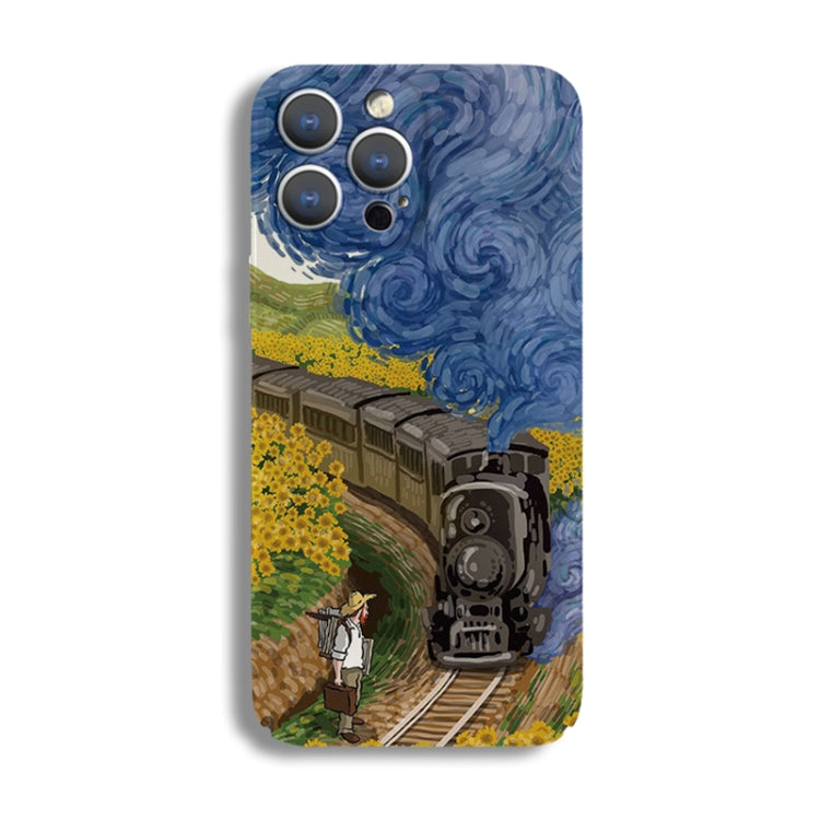 Precise Hole Oil Painting Pattern PC Phone Case, For iPhone SE 2022 / 2020 / 8 / 7, For iPhone 13 Pro Max