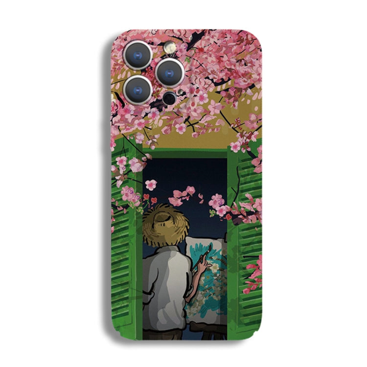 Precise Hole Oil Painting Pattern PC Phone Case, For iPhone SE 2022 / 2020 / 8 / 7, For iPhone 13 Pro Max