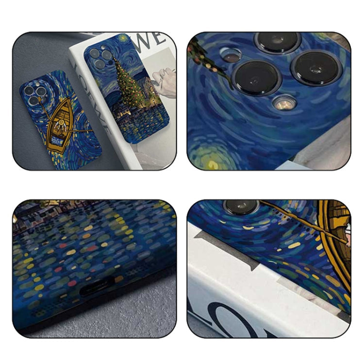 Precise Hole Oil Painting Pattern PC Phone Case, For iPhone SE 2022 / 2020 / 8 / 7, For iPhone 13 Pro Max