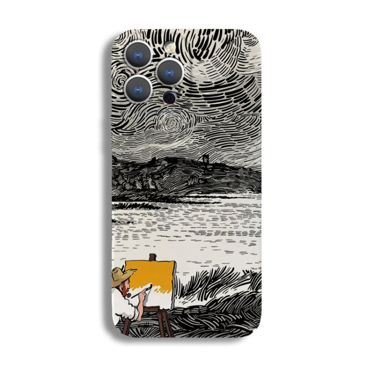 Precise Hole Oil Painting Pattern PC Phone Case, For iPhone SE 2022 / 2020 / 8 / 7, For iPhone 13 Pro Max