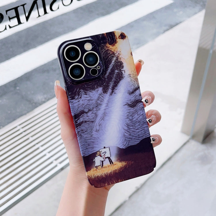 Precise Hole Oil Painting Pattern PC Phone Case, For iPhone 8 Plus / 7 Plus, For iPhone X / XS, For iPhone XS Max, For iPhone XR