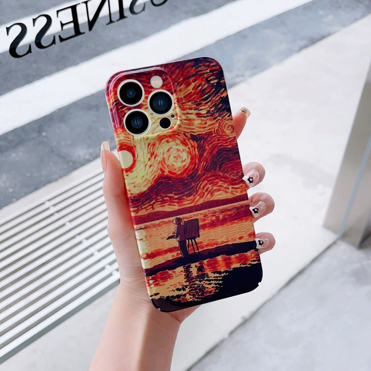Precise Hole Oil Painting Pattern PC Phone Case, For iPhone 8 Plus / 7 Plus, For iPhone X / XS, For iPhone XS Max, For iPhone XR
