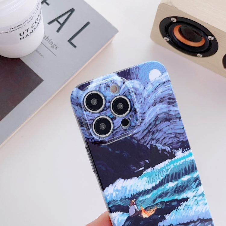 Precise Hole Oil Painting Pattern PC Phone Case, For iPhone 8 Plus / 7 Plus, For iPhone X / XS, For iPhone XS Max, For iPhone XR