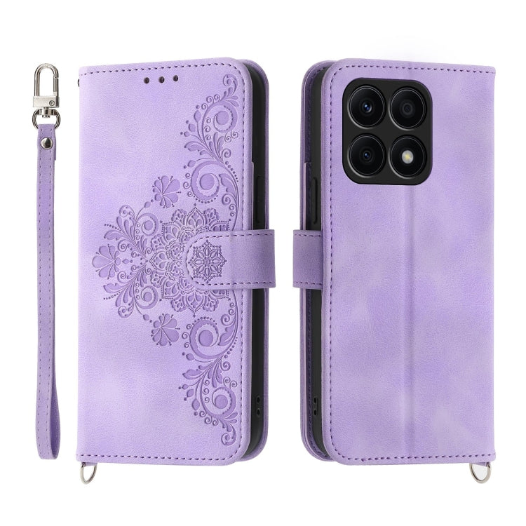 Skin Feel Flowers Embossed Wallet Leather Phone Case, For Honor X40i 5G / Play7T Pro, For Honor Magic5 Pro, For Honor Magic5, For Honor X8a 4G