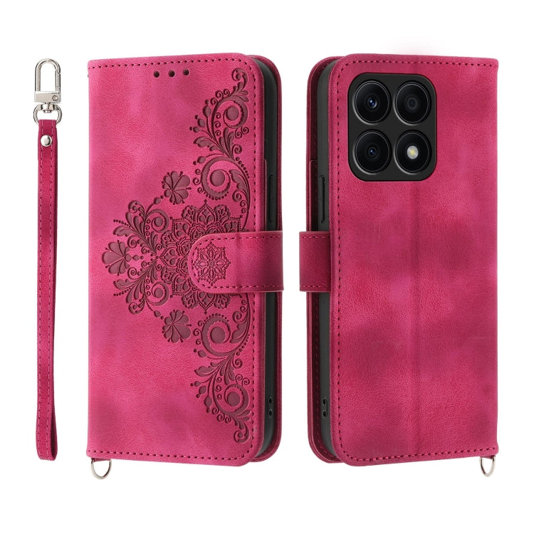 Skin Feel Flowers Embossed Wallet Leather Phone Case, For Honor X40i 5G / Play7T Pro, For Honor Magic5 Pro, For Honor Magic5, For Honor X8a 4G
