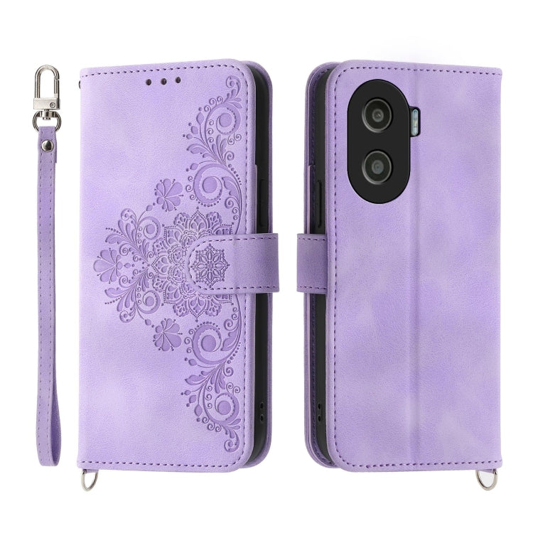 Skin Feel Flowers Embossed Wallet Leather Phone Case, For Honor X40i 5G / Play7T Pro, For Honor Magic5 Pro, For Honor Magic5, For Honor X8a 4G