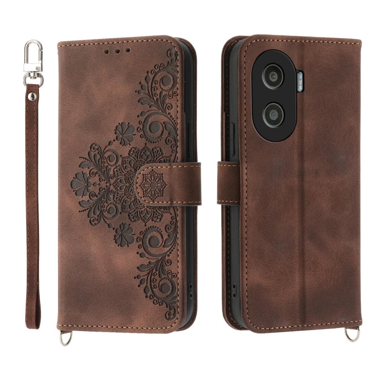 Skin Feel Flowers Embossed Wallet Leather Phone Case, For Honor X40i 5G / Play7T Pro, For Honor Magic5 Pro, For Honor Magic5, For Honor X8a 4G