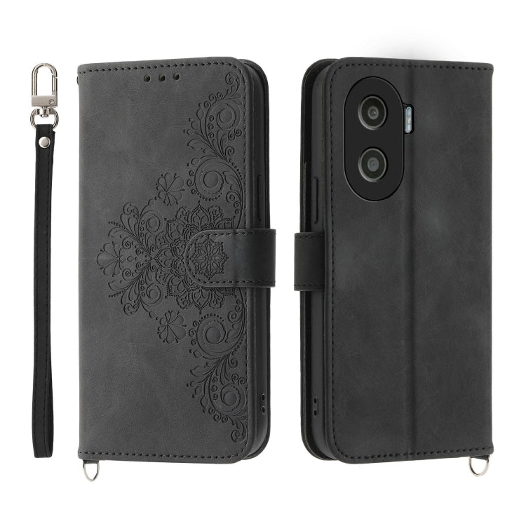 Skin Feel Flowers Embossed Wallet Leather Phone Case, For Honor X40i 5G / Play7T Pro, For Honor Magic5 Pro, For Honor Magic5, For Honor X8a 4G