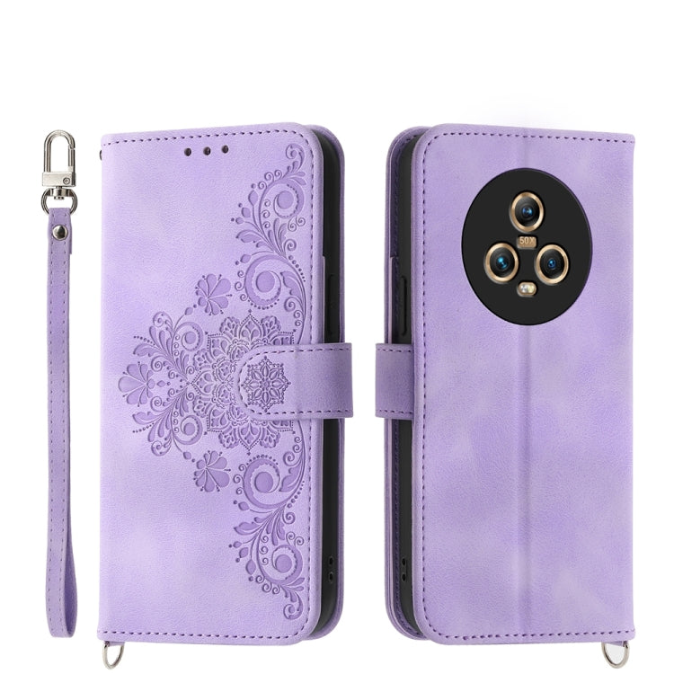 Skin Feel Flowers Embossed Wallet Leather Phone Case, For Honor X40i 5G / Play7T Pro, For Honor Magic5 Pro, For Honor Magic5, For Honor X8a 4G