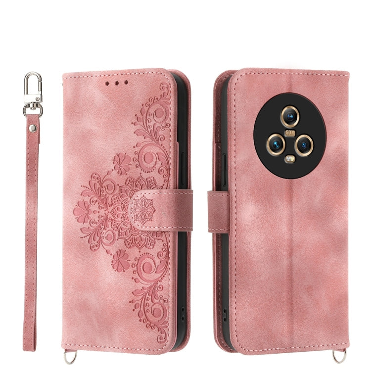Skin Feel Flowers Embossed Wallet Leather Phone Case, For Honor X40i 5G / Play7T Pro, For Honor Magic5 Pro, For Honor Magic5, For Honor X8a 4G