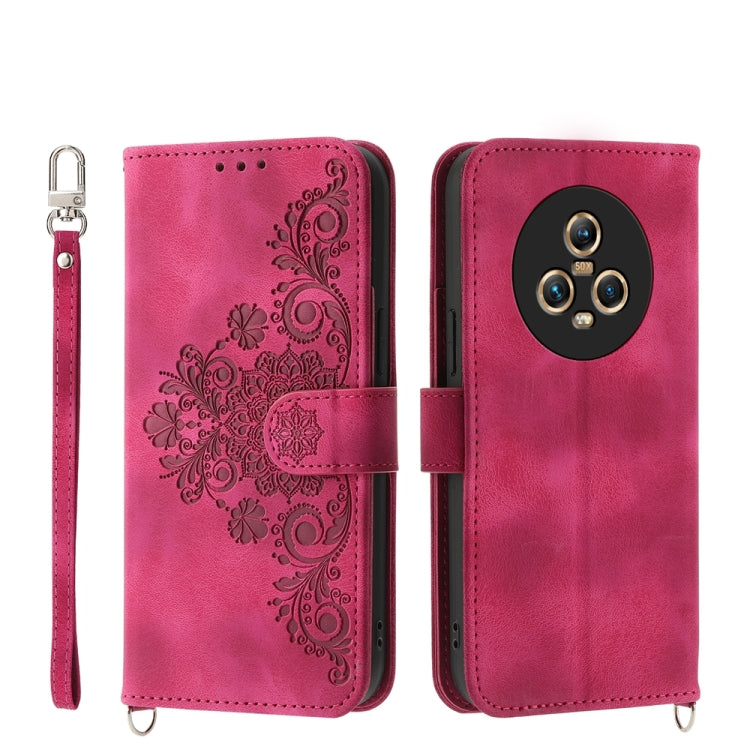 Skin Feel Flowers Embossed Wallet Leather Phone Case, For Honor X40i 5G / Play7T Pro, For Honor Magic5 Pro, For Honor Magic5, For Honor X8a 4G