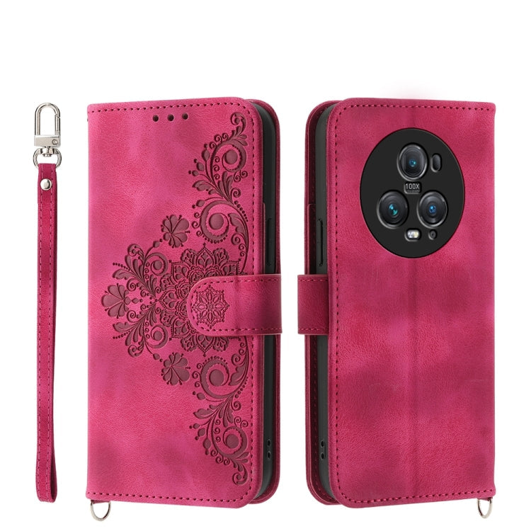 Skin Feel Flowers Embossed Wallet Leather Phone Case, For Honor X40i 5G / Play7T Pro, For Honor Magic5 Pro, For Honor Magic5, For Honor X8a 4G