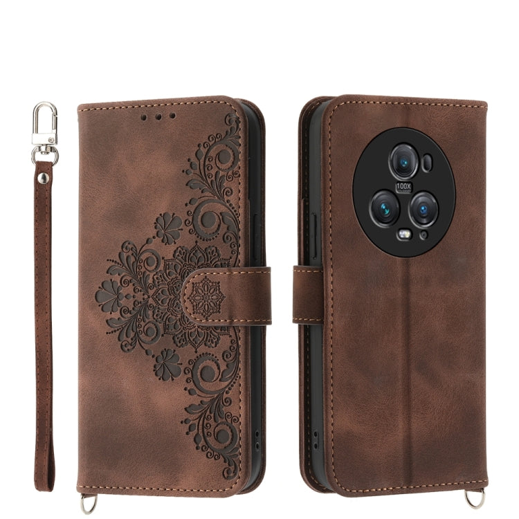 Skin Feel Flowers Embossed Wallet Leather Phone Case, For Honor X40i 5G / Play7T Pro, For Honor Magic5 Pro, For Honor Magic5, For Honor X8a 4G