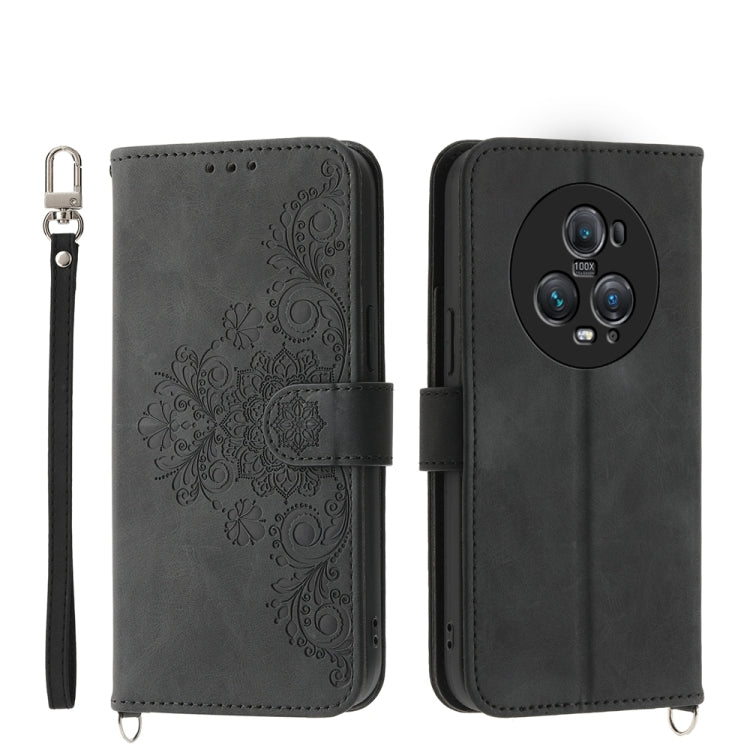 Skin Feel Flowers Embossed Wallet Leather Phone Case, For Honor X40i 5G / Play7T Pro, For Honor Magic5 Pro, For Honor Magic5, For Honor X8a 4G