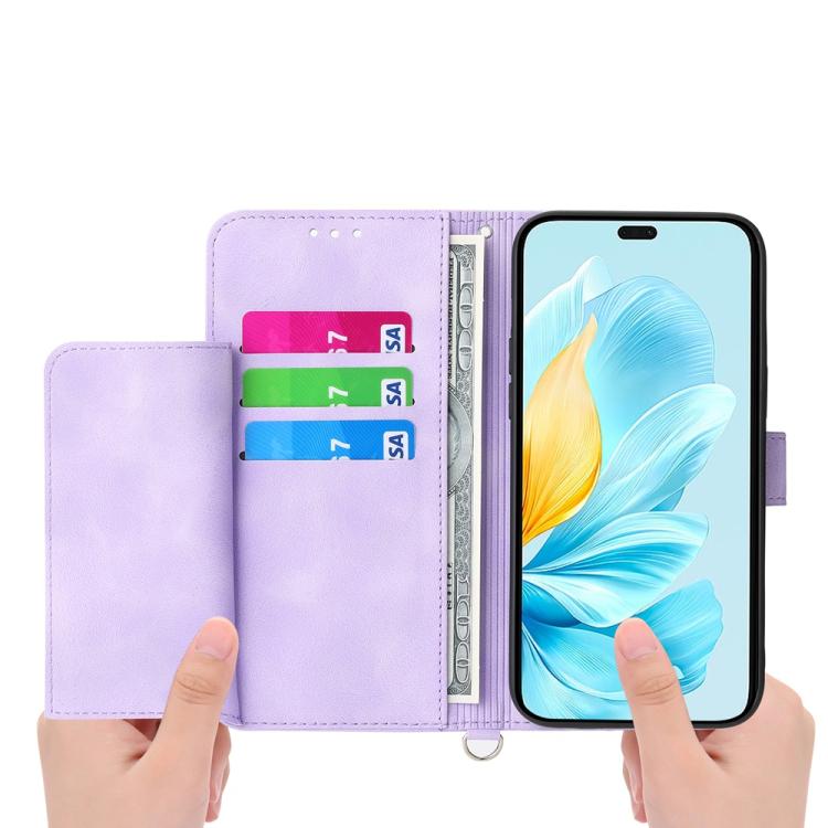 Skin Feel Flowers Embossed Wallet Leather Phone Case, For Honor 300 Pro / 300 Ultra, For Honor X60i, For Honor X6b, For Honor 200 Lite Global