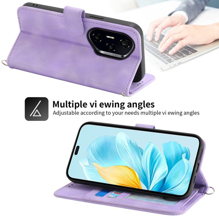 Skin Feel Flowers Embossed Wallet Leather Phone Case, For Honor 300 Pro / 300 Ultra, For Honor X60i, For Honor X6b, For Honor 200 Lite Global