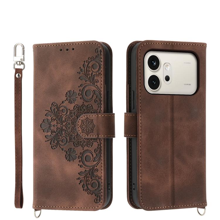 Skin Feel Flowers Embossed Wallet Leather Phone Case, For Honor 600 Global / 600 Pro Global, For Honor X9d 5G / X70 5G, For Honor X6c 4G / X5b / X5b Plus, For Honor 400 Pro Global 160.8mm