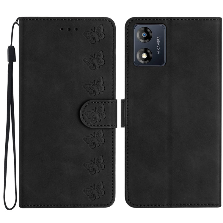 Seven Butterflies Embossed Leather Phone Case, For Motorola Moto G14 4G, For Motorola Edge 40, For Motorola Moto G13, For Motorola Moto E13