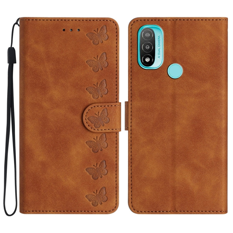 Seven Butterflies Embossed Leather Phone Case, For Motorola Moto E32, For Motorola Moto G52, For Motorola Moto G22, For Motorola Moto E20