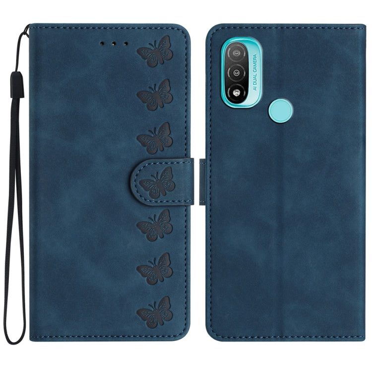 Seven Butterflies Embossed Leather Phone Case, For Motorola Moto E32, For Motorola Moto G52, For Motorola Moto G22, For Motorola Moto E20