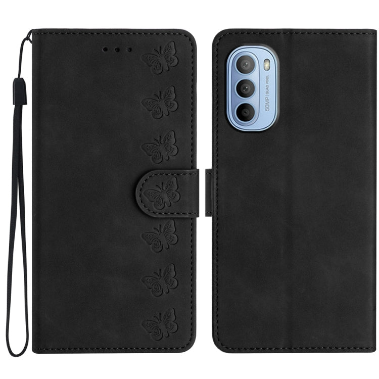 Seven Butterflies Embossed Leather Phone Case, For Motorola Moto G31, For Motorola Moto G60, For Motorola Moto G10, For Motorola Moto G50