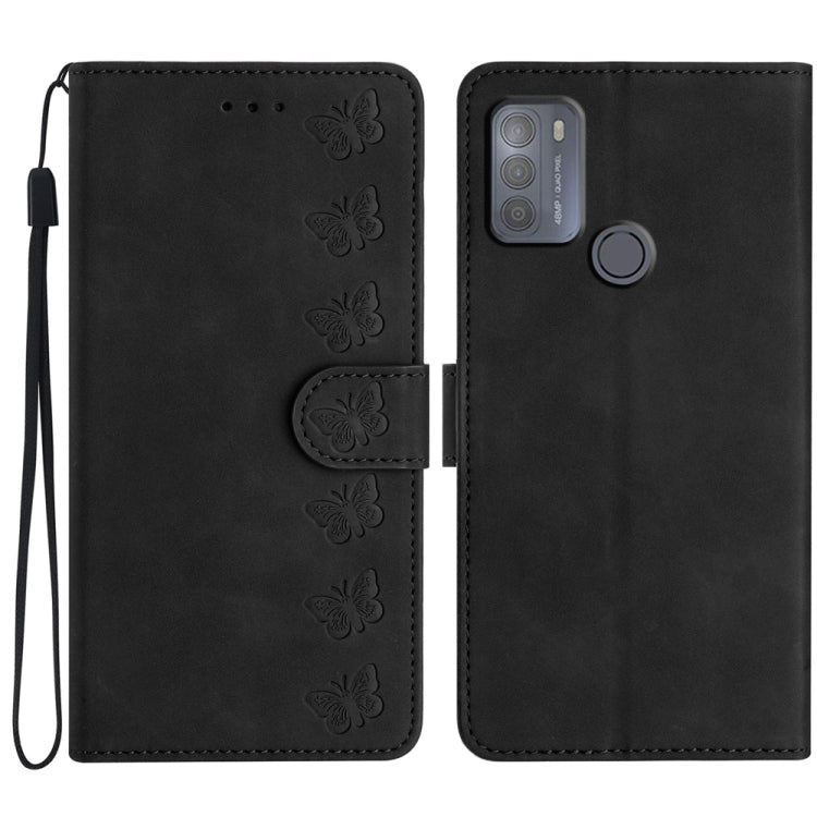 Seven Butterflies Embossed Leather Phone Case, For Motorola Moto G31, For Motorola Moto G60, For Motorola Moto G10, For Motorola Moto G50