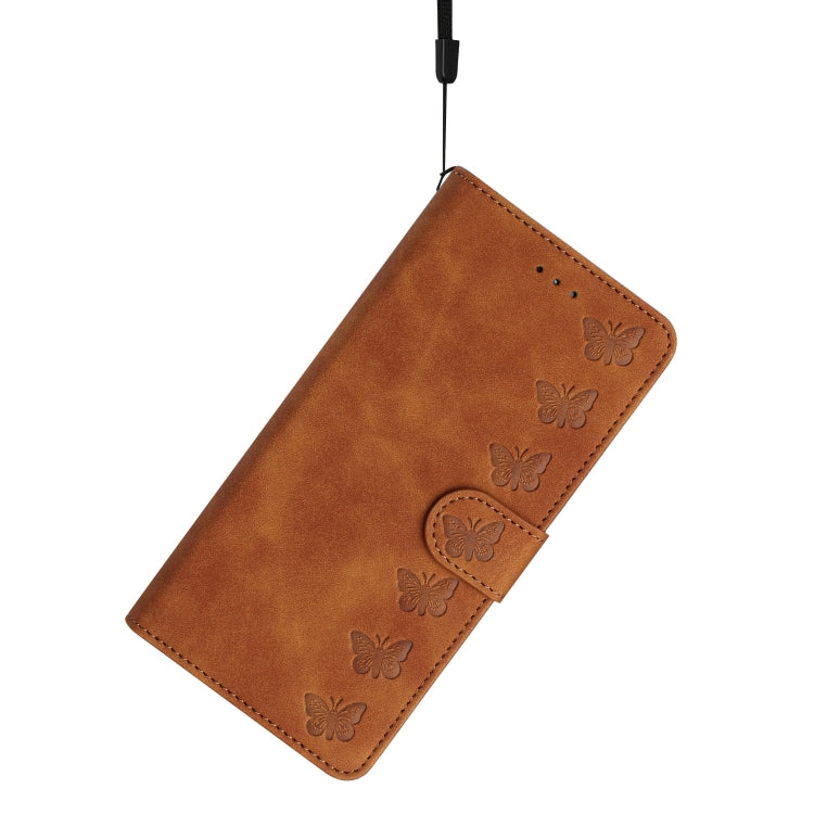Seven Butterflies Embossed Leather Phone Case, For Motorola Edge 50 Pro, For Motorola Edge 50 Fusion, For Motorola Moto G84 5G, For Motorola Moto G54 5G