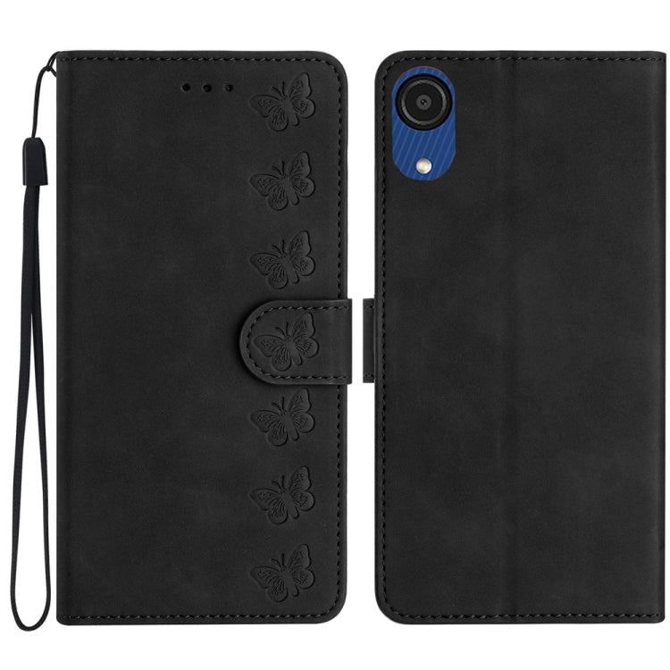 Seven Butterflies Embossed Leather Phone Case, For Samsung Galaxy A04 Core, For Samsung Galaxy S24+ 5G, For Samsung Galaxy A04s, For Samsung Galaxy S23 FE 5G