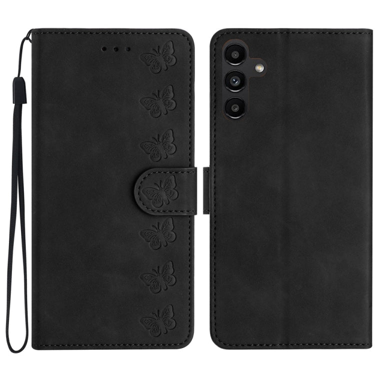 Seven Butterflies Embossed Leather Phone Case, For Samsung Galaxy A04 Core, For Samsung Galaxy S24+ 5G, For Samsung Galaxy A04s, For Samsung Galaxy S23 FE 5G