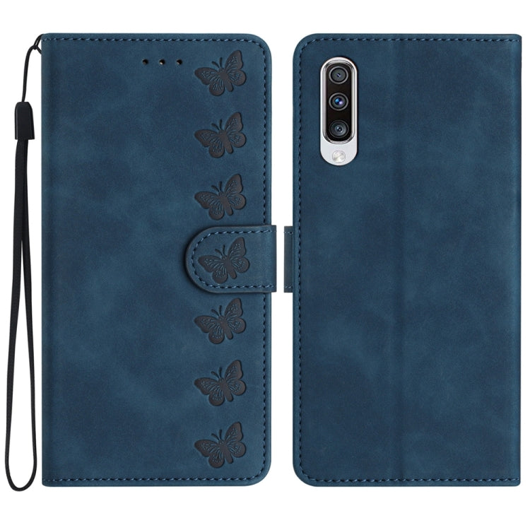 Seven Butterflies Embossed Leather Phone Case, For Samsung Galaxy A41, For Samsung Galaxy A42 5G, For Samsung Galaxy A50, For Samsung Galaxy A51