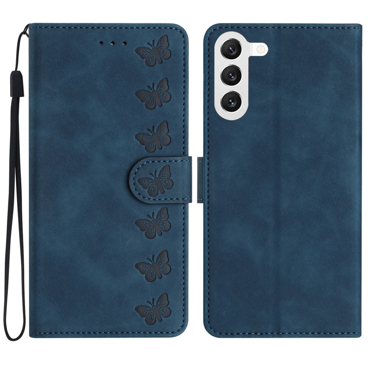Seven Butterflies Embossed Leather Phone Case, For Samsung Galaxy A04 Core, For Samsung Galaxy S24+ 5G, For Samsung Galaxy A04s, For Samsung Galaxy S23 FE 5G