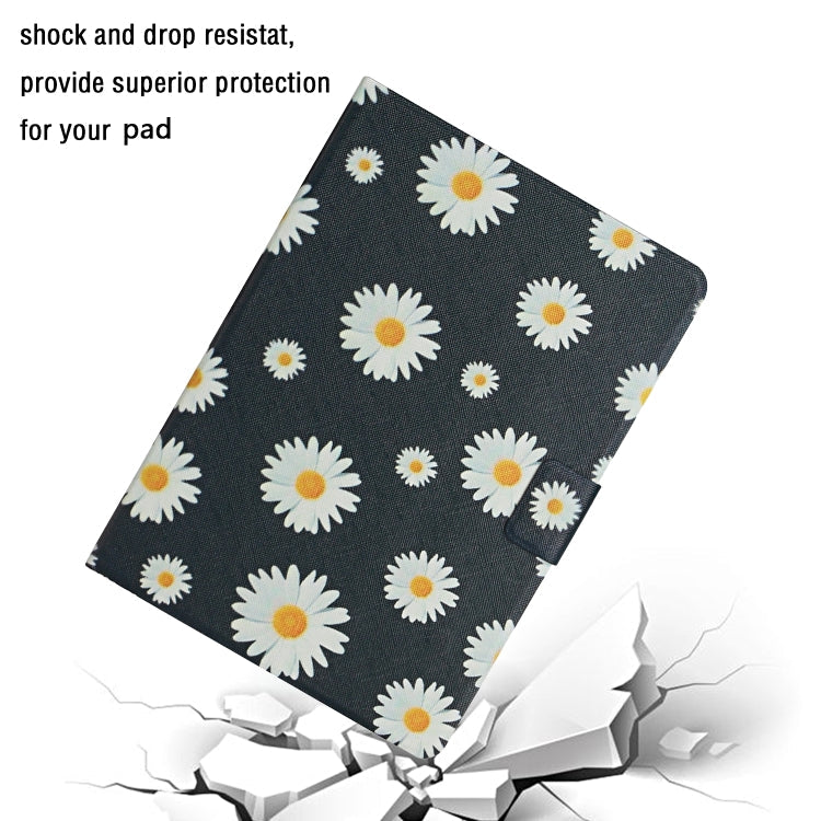 Flower Pattern Horizontal Flip Leather Case with Card Slots & Holder, For Huawei MediaPad M5 lite 10.1, For Huawei MediaPad T5, For Lenovo Tab M10, For Lenovo Tab M10 Plus