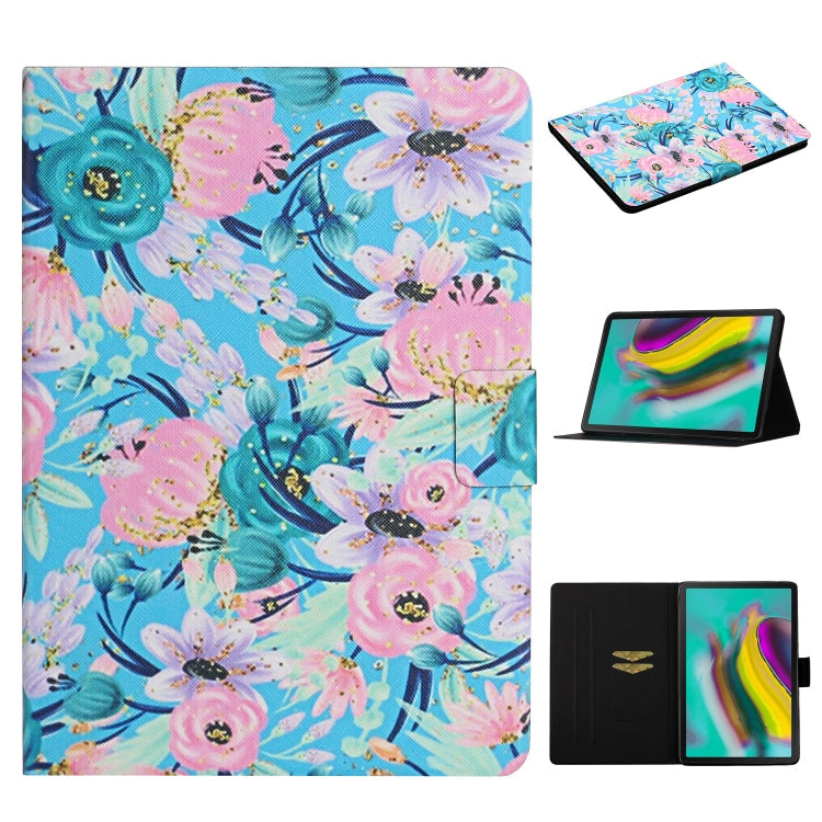 Flower Pattern Horizontal Flip Leather Case with Card Slots & Holder, For Samsung Galaxy Tab A 8.0 2019, For Samsung Galaxy Tab A 10.1 (2019), For Samsung Galaxy Tab S5e T720, For Samsung Galaxy Tab S6 Lite
