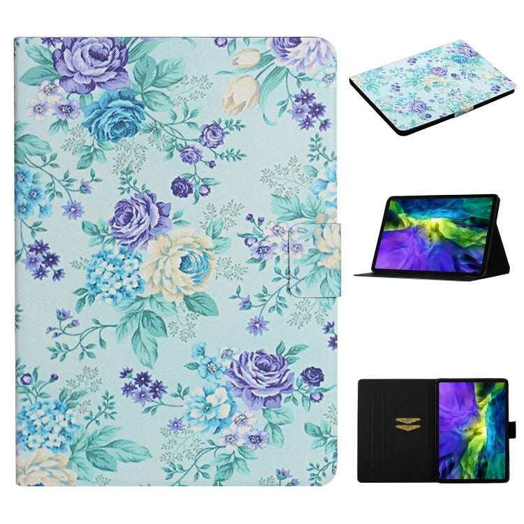 Flower Pattern Horizontal Flip Leather Case with Card Slots & Holder, For iPad 5, For iPad 10.2, For iPad Pro 10.5 inch, For iPad Pro 11 2020