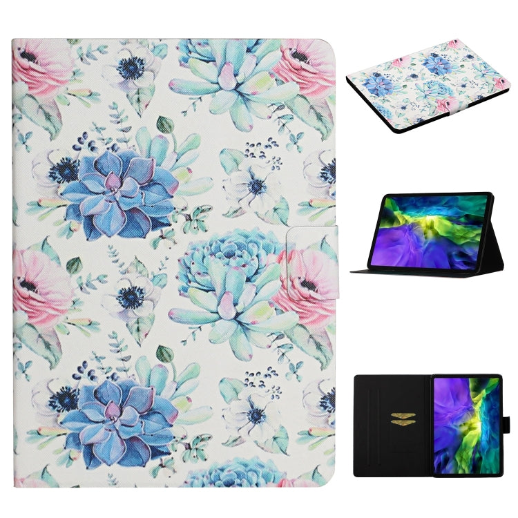 Flower Pattern Horizontal Flip Leather Case with Card Slots & Holder, For iPad 5, For iPad 10.2, For iPad Pro 10.5 inch, For iPad Pro 11 2020