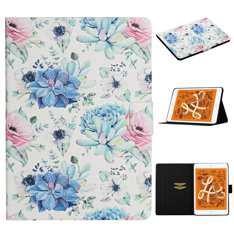 Flower Pattern Horizontal Flip Leather Case with Card Slots & Holder, For iPad Mini 2019, For iPad Mini 4 & 3 & 2 & 1